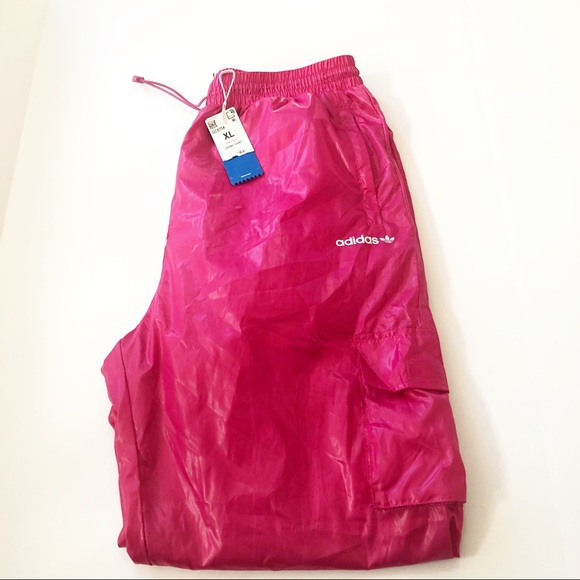 ‼️SOLD‼️Pink Adidas Shiny Cargo Track Pants - Picture 6 of 6
